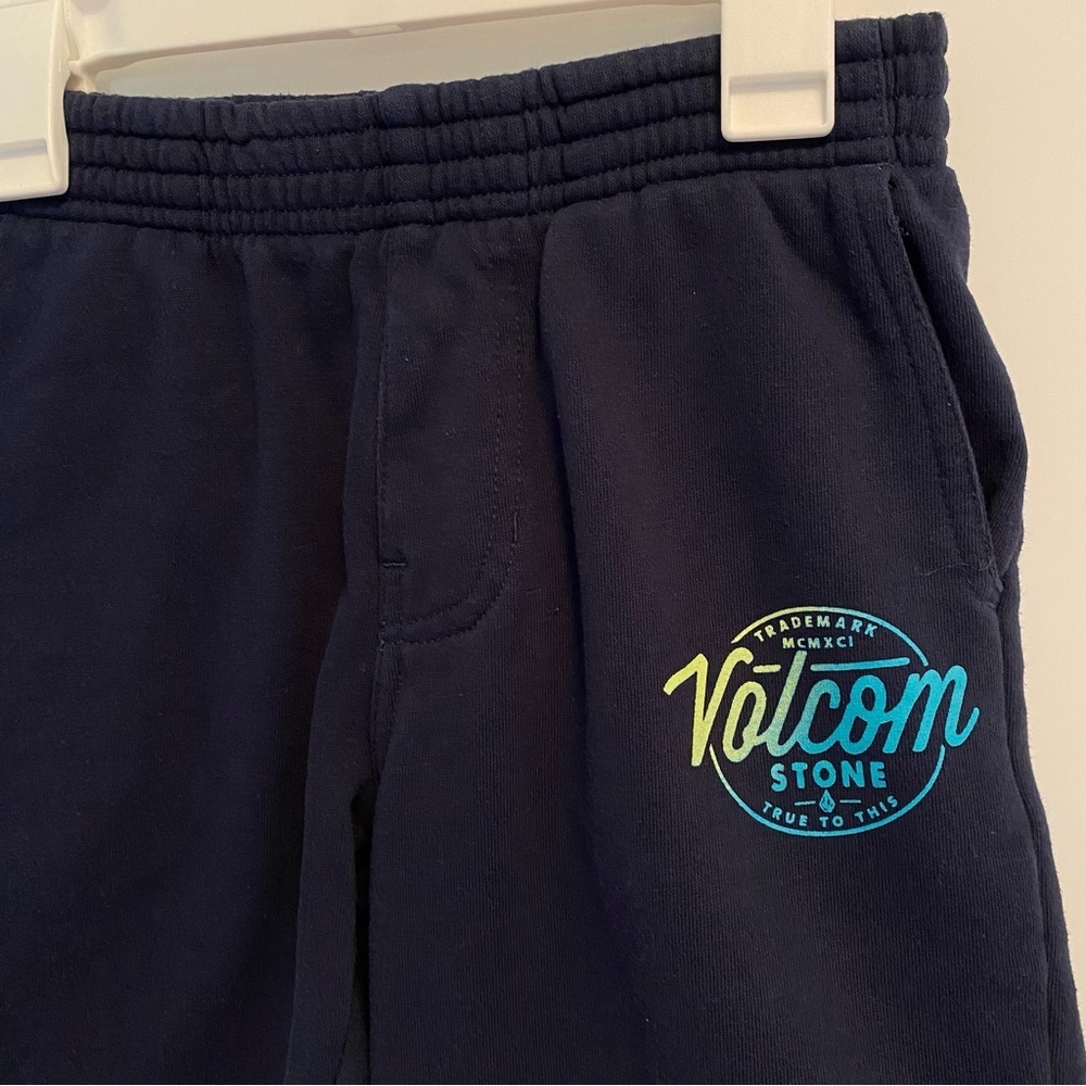 Volcom Boy's Athletic Fleece Sweatshorts Navy Blue Size S/ 8 Years - Picture 3 of 6